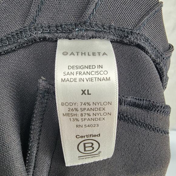 Athleta Delancey Moto Tight Size XL Black Zippered Ankle High Waist Zipper Pants - Picture 4 of 5